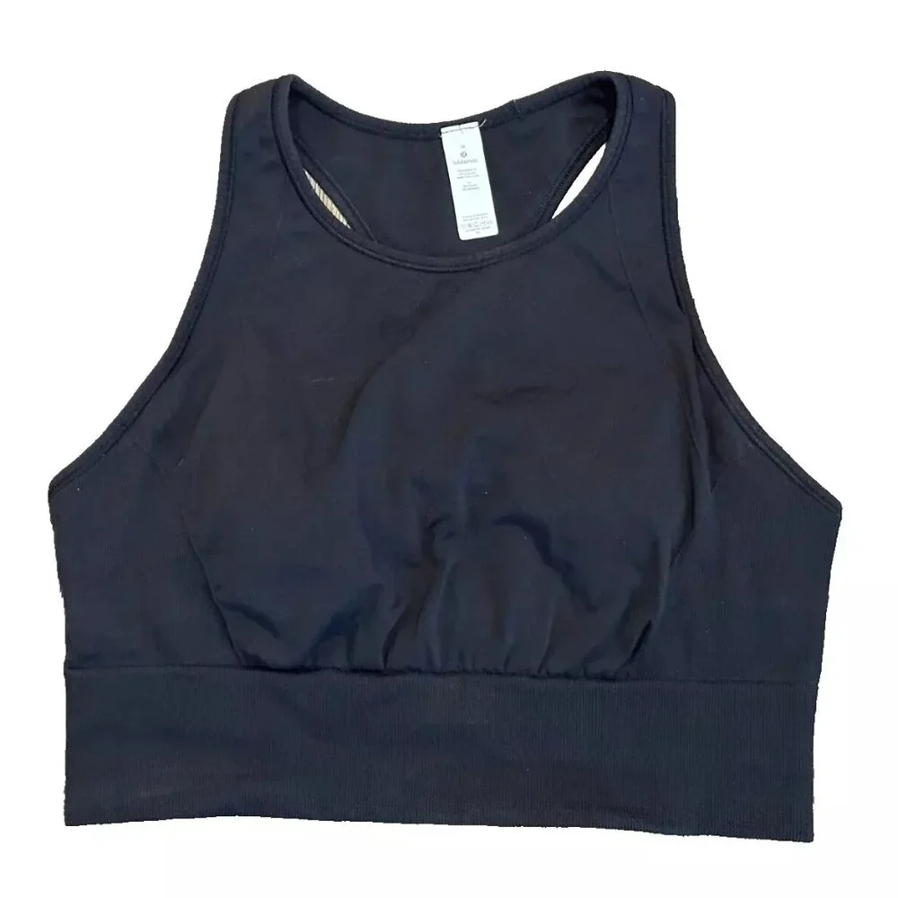 lululemon Align™ High Neck Sports Athletic Bra - Size 10 - Black - Picture 1 of 5